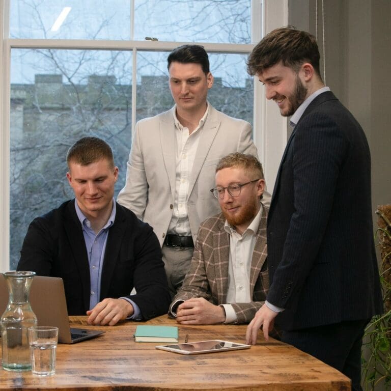 Distinct's North American legal recruiters - Connor Edwards, Sean Coyle, Zach Gundry and Joel Stevenson
